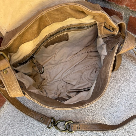 Artisan, Soft Leather Khaki Western Saddlebag Satchel Convertible Crossbody Bag - Picture 8 of 9
